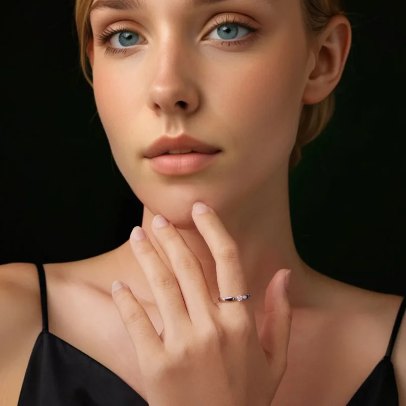 (kép) PANDORA Style Exquisite csillogó gyűrű (egy tanúsítvány) - MSR062 - Megtekintés 7