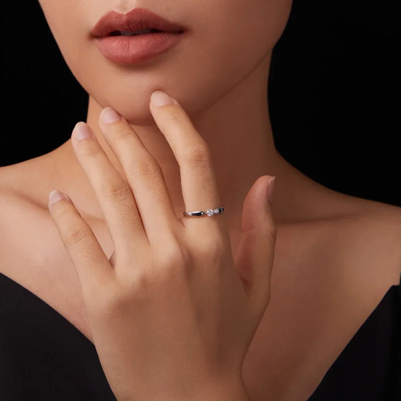 (kép) PANDORA Style Exquisite csillogó gyűrű (egy tanúsítvány) - MSR062 - Megtekintés 8