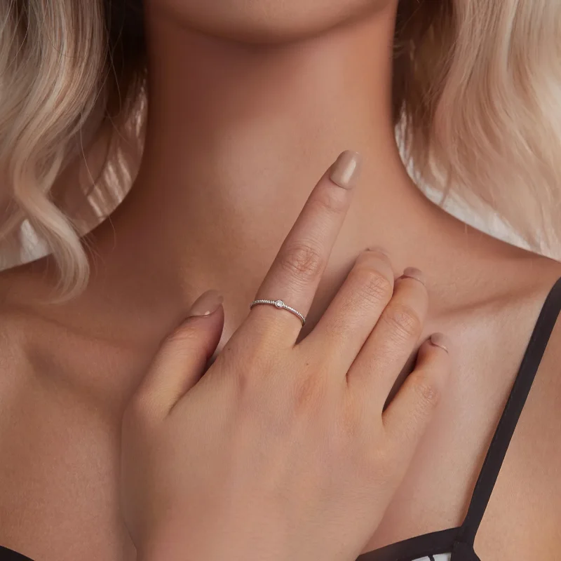 (kép) PANDORA Style Exquisite kis szimpla gyűrű - BSR577 - Megtekintés 6