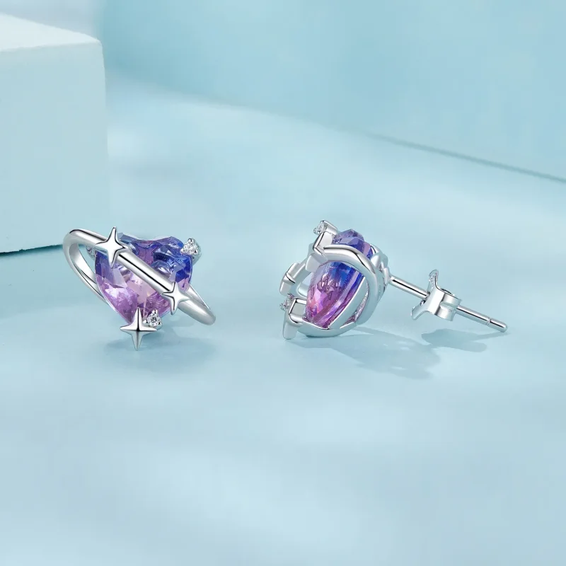 (kép) PANDORA Style Gradient csillagos ég fülbevaló - SCE1768 - Megtekintés 4