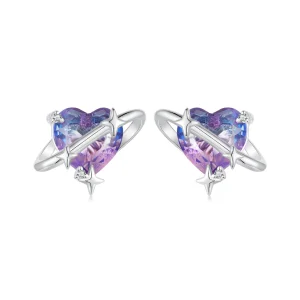 (kép) PANDORA Style Gradient csillagos ég fülbevaló - SCE1768
