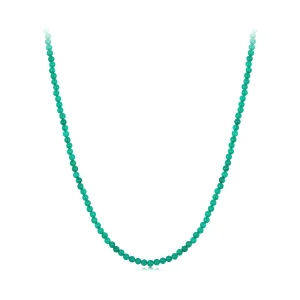 (kép) PANDORA Style Green achát kulcscsont nyaklánc - BSN403