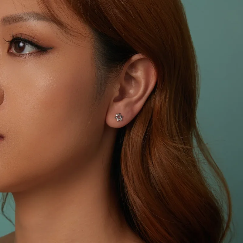 (kép) PANDORA Style Hatágú csillag fülbevaló - SCE1809 - Megtekintés 9