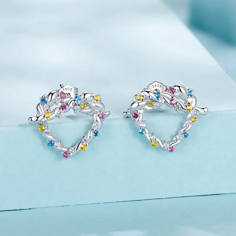 (kép) PANDORA Style Heart csavaros fülbevaló - SCE1776 - Megtekintés 2