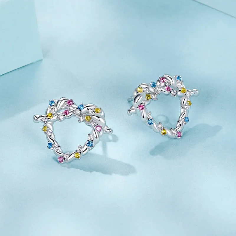 (kép) PANDORA Style Heart csavaros fülbevaló - SCE1776 - Megtekintés 3