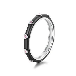 PANDORA Style Kis szerelmes szimplagyűrű - SCR1056-BK (kép) PANDORA Style Kis szerelmes szimplagyűrű - SCR1056-BK