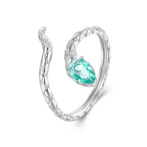 PANDORA Style Kis zöld kígyógyűrű - SCR1057-E (kép) PANDORA Style Kis zöld kígyógyűrű - SCR1057-E