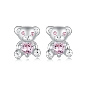 (kép) PANDORA Style Love Bear fülbevaló - SCE1774