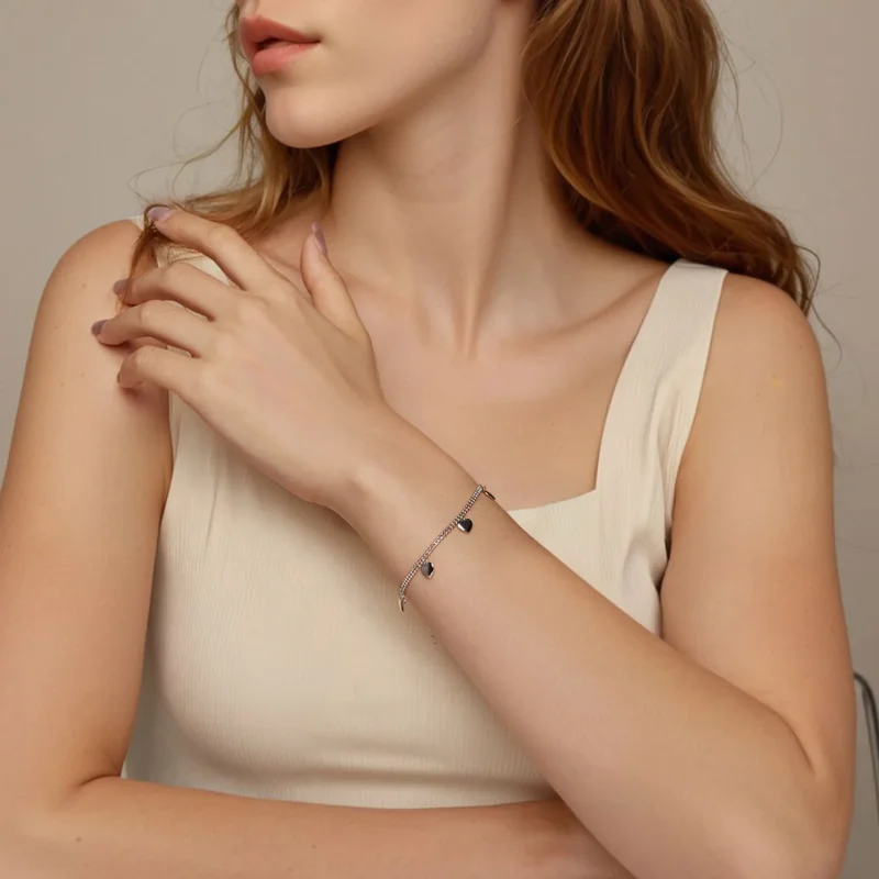 (kép) PANDORA Style Love kétrétegű gyöngyös karkötő - BSB190 - Megtekintés 7