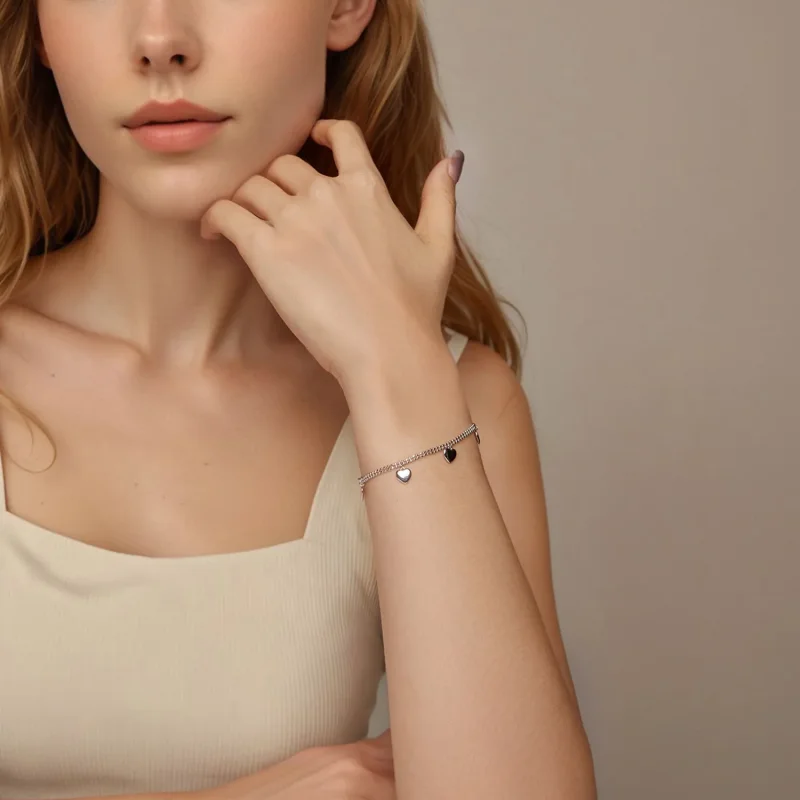 (kép) PANDORA Style Love kétrétegű gyöngyös karkötő - BSB190 - Megtekintés 8