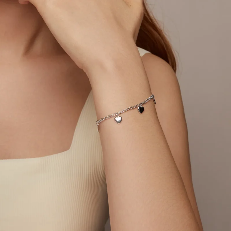 (kép) PANDORA Style Love kétrétegű gyöngyös karkötő - BSB190 - Megtekintés 10