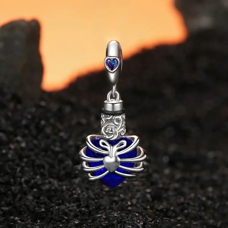 (kép) PANDORA Style Memorial Rose Heart Blue - BSC1058-BU - Megtekintés 2