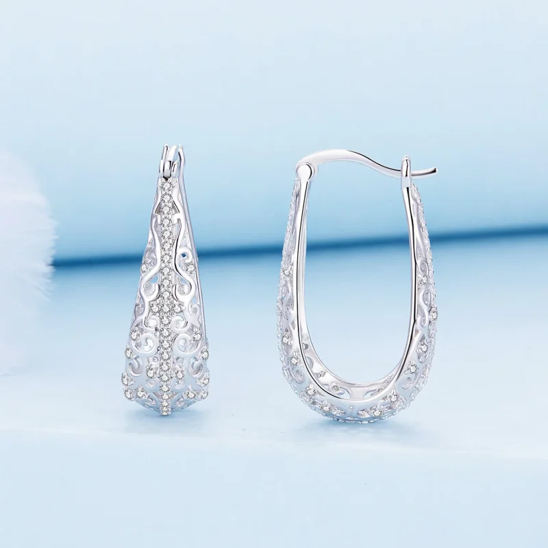 (kép) PANDORA Style Mintás fülbevaló - BSE753 - Megtekintés 2
