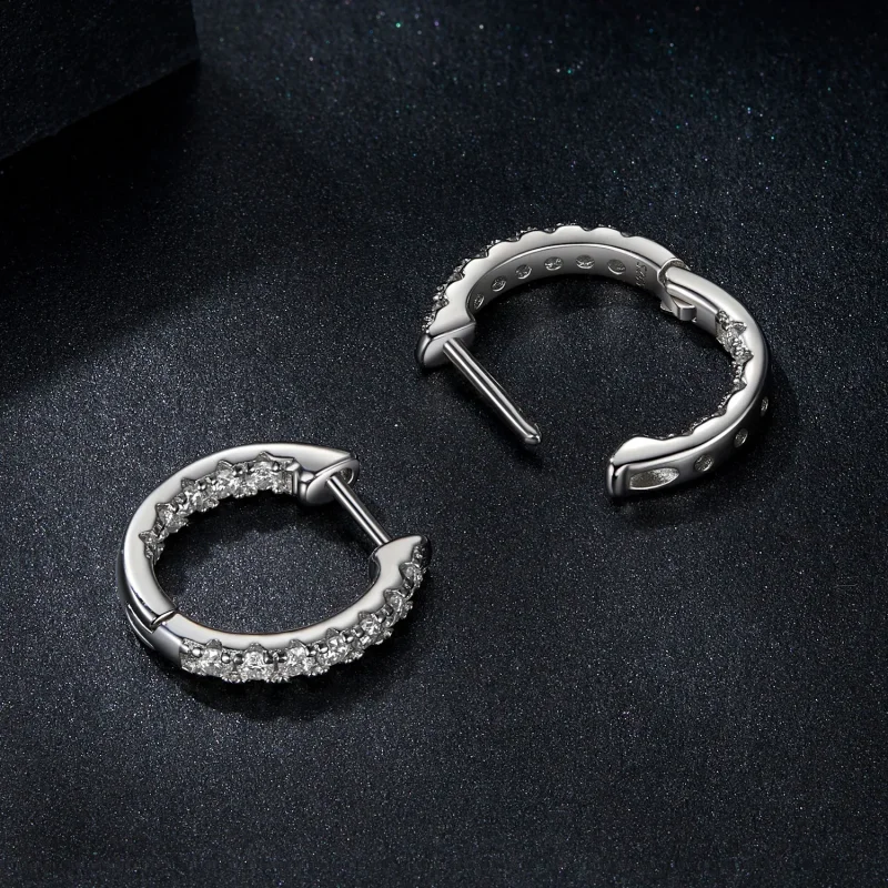 (kép) PANDORA Style Moissanite csillogó fülbevaló (egy tanúsítvánnyal) - MSE060 - Megtekintés 4