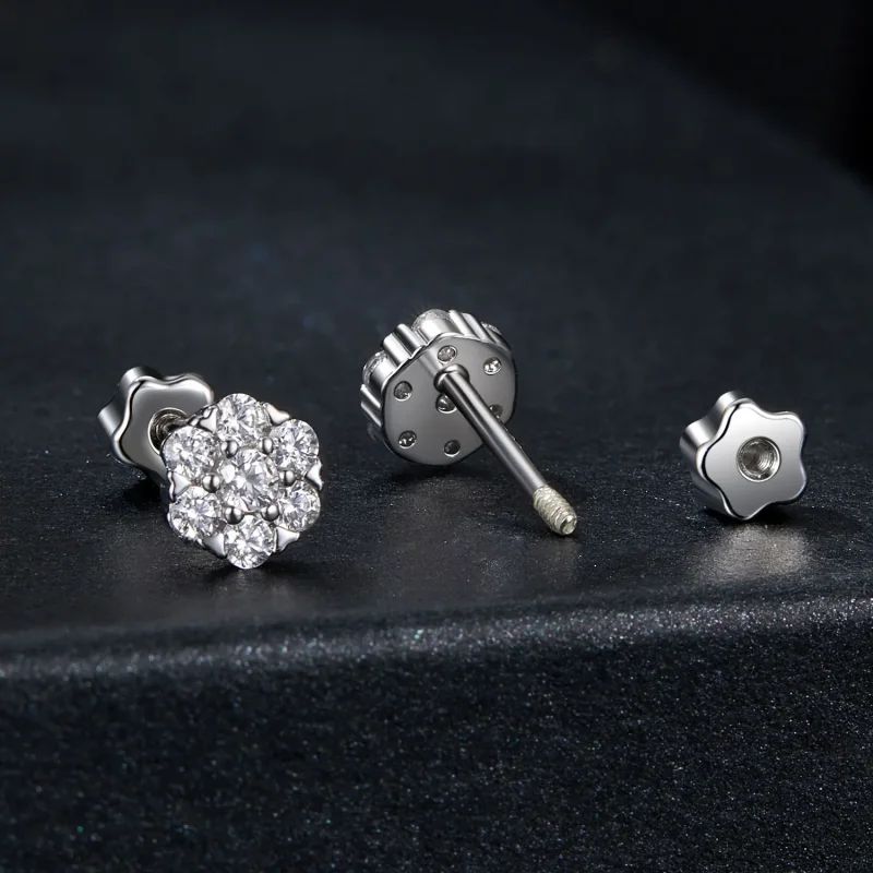 (kép) PANDORA Style Moissanite fülbevaló (egy tanúsítvánnyal) - MSE059 - Megtekintés 2
