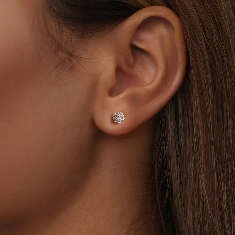 (kép) PANDORA Style Moissanite fülbevaló (egy tanúsítvánnyal) - MSE059 - Megtekintés 6