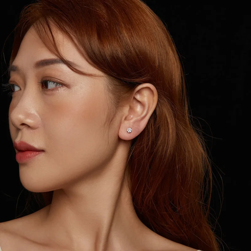 (kép) PANDORA Style Moissanite fülbevaló (egy tanúsítvánnyal) - MSE059 - Megtekintés 9