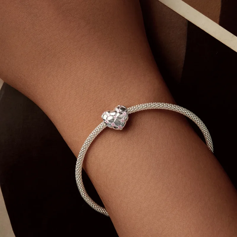 (kép) PANDORA Style Pink gyémánt szívgyöngy - BSC1054 - Megtekintés 6