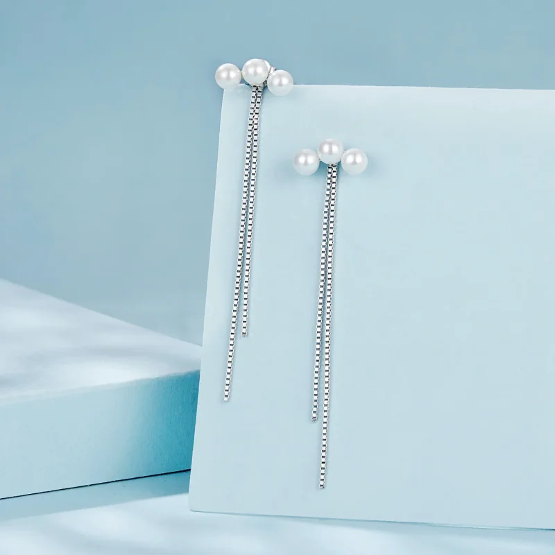 (kép) PANDORA Style Shell Pearl Bojt fülbevaló - SCE1777 - Megtekintés 2