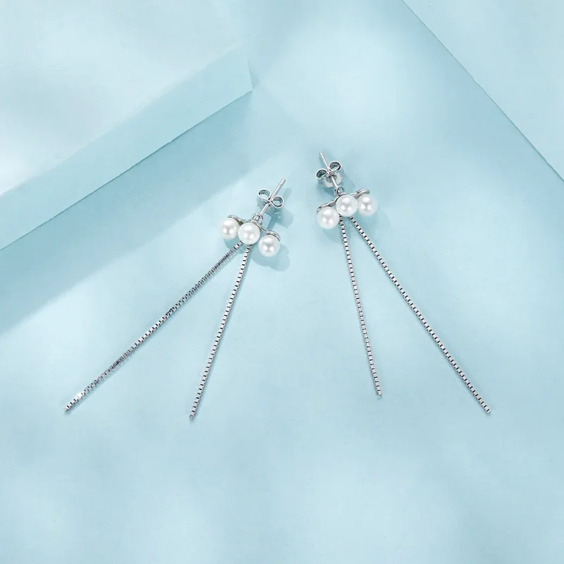 (kép) PANDORA Style Shell Pearl Bojt fülbevaló - SCE1777 - Megtekintés 4