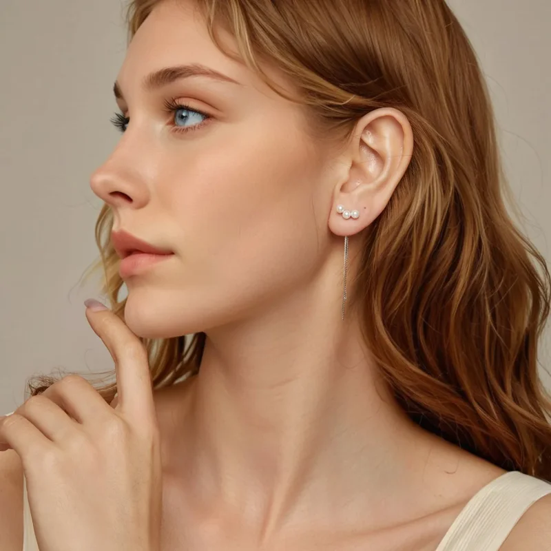 (kép) PANDORA Style Shell Pearl Bojt fülbevaló - SCE1777 - Megtekintés 7