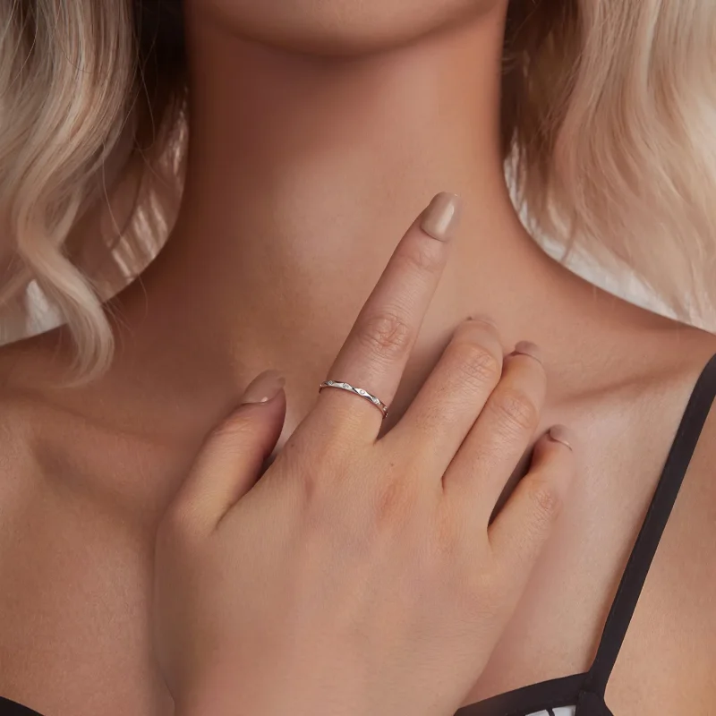 (kép) PANDORA Style Shining gyémánt kis szimpla gyűrű - BSR578 - Megtekintés 6