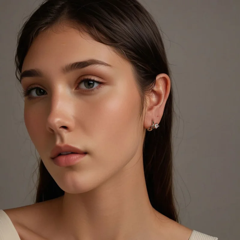 (kép) PANDORA Style Square cirkónium kétrétegű fülcsipesz - BSE1052 - Megtekintés 7