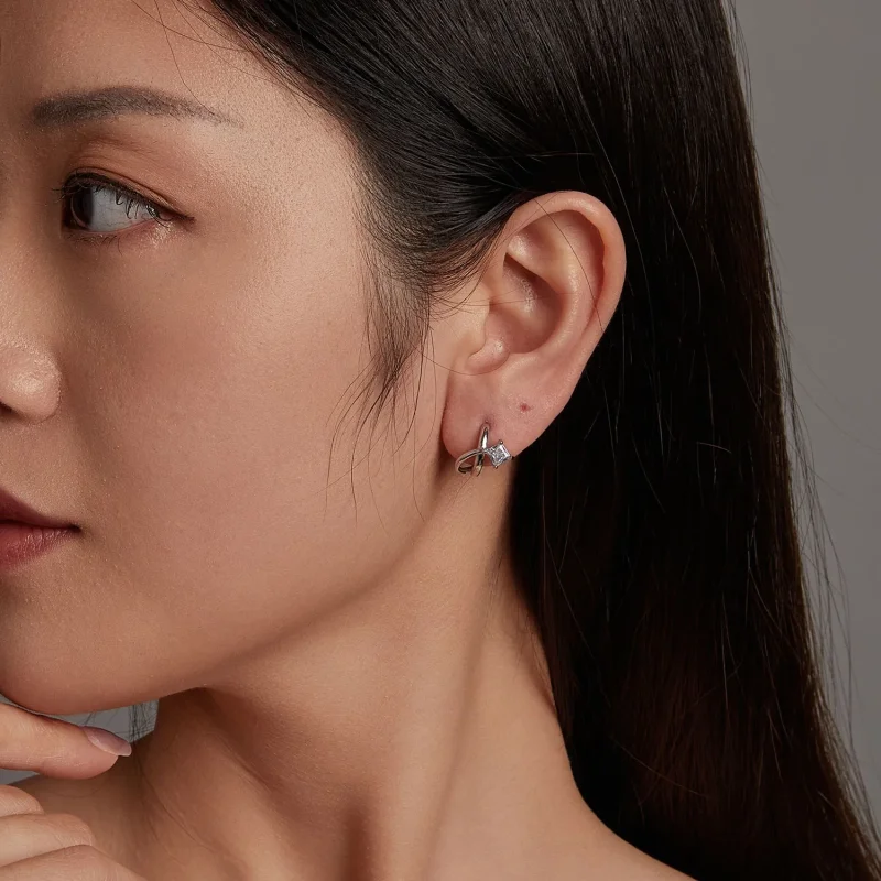(kép) PANDORA Style Square cirkónium kétrétegű fülcsipesz - BSE1052 - Megtekintés 10