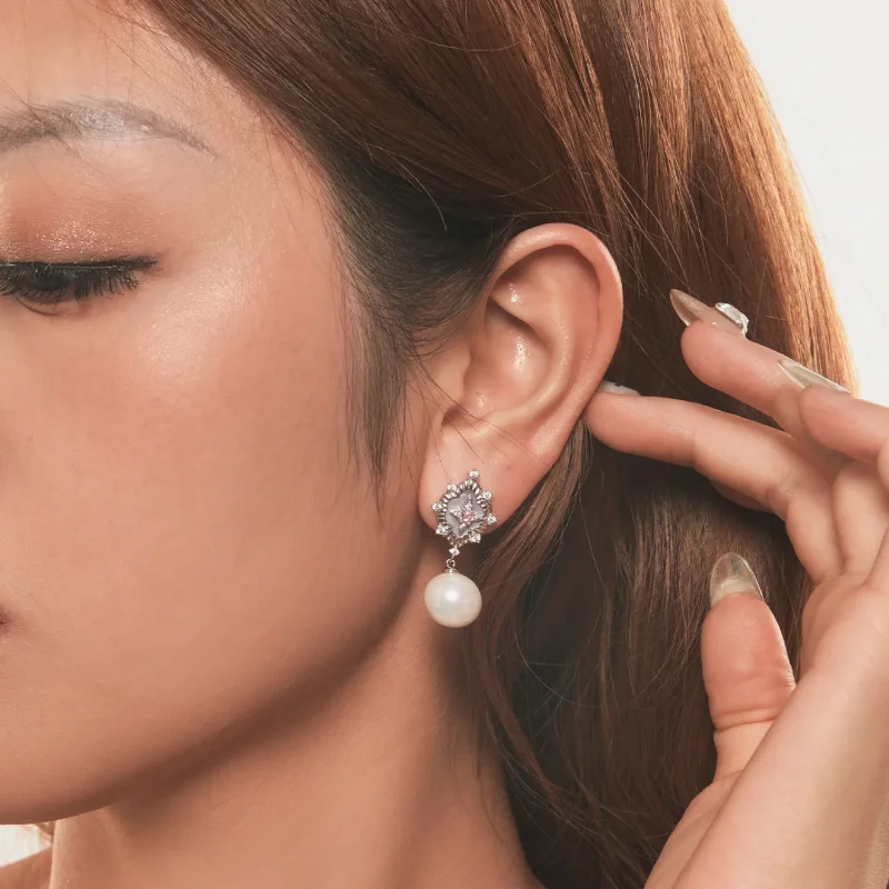 (kép) PANDORA Style Starlight rózsaszín fülbevaló - YIE246 - Megtekintés 10