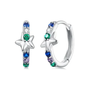 PANDORA Style Színes csillag fülbevaló - BSE1048 (kép) PANDORA Style Színes csillag fülbevaló - BSE1048
