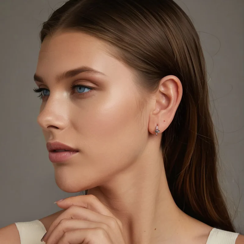 (kép) PANDORA Style Színes szív fülbevaló - BSE1049 - Megtekintés 7