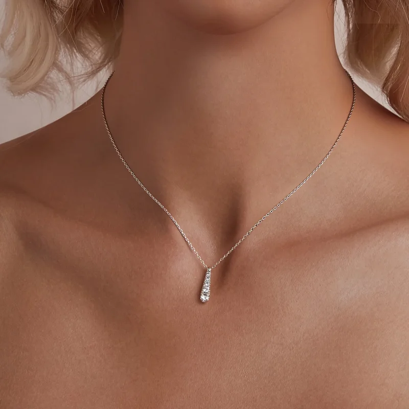 (kép) PANDORA Style Temperament vízcsepp nyaklánc - BSN399 - Megtekintés 4