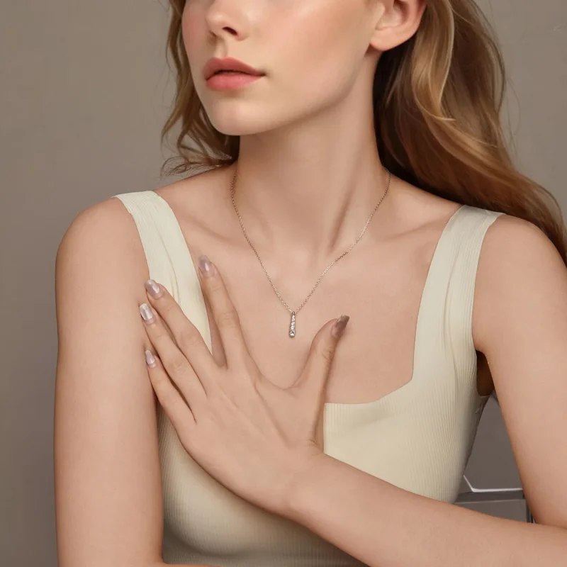 (kép) PANDORA Style Temperament vízcsepp nyaklánc - BSN399 - Megtekintés 6
