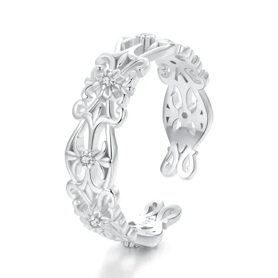 (kép) PANDORA Style Vintage palota mintás széles gyűrű - BSR575-E