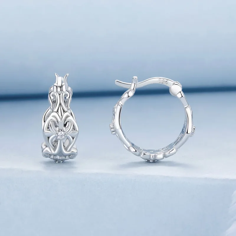 (kép) PANDORA Style Vintage palotamintás fülbevaló - BSE1055 - Megtekintés 2