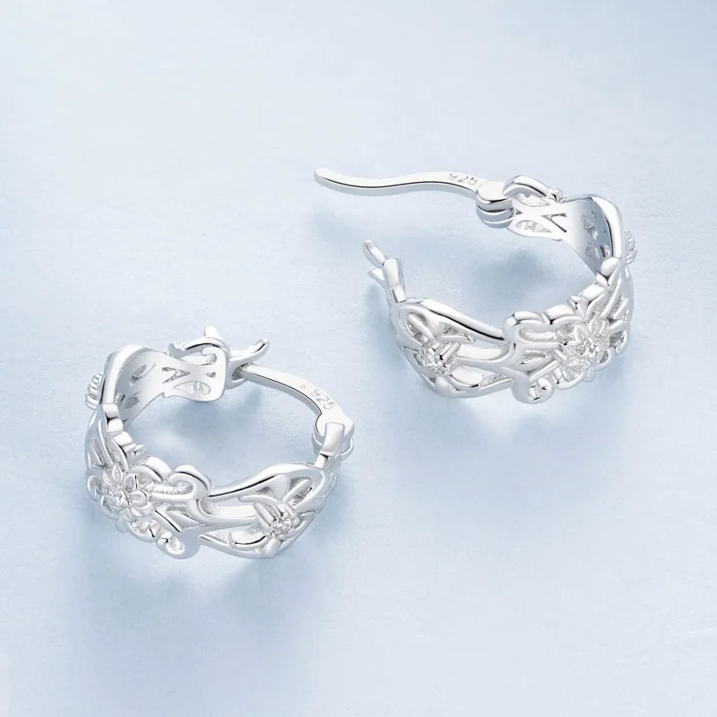 (kép) PANDORA Style Vintage palotamintás fülbevaló - BSE1055 - Megtekintés 4