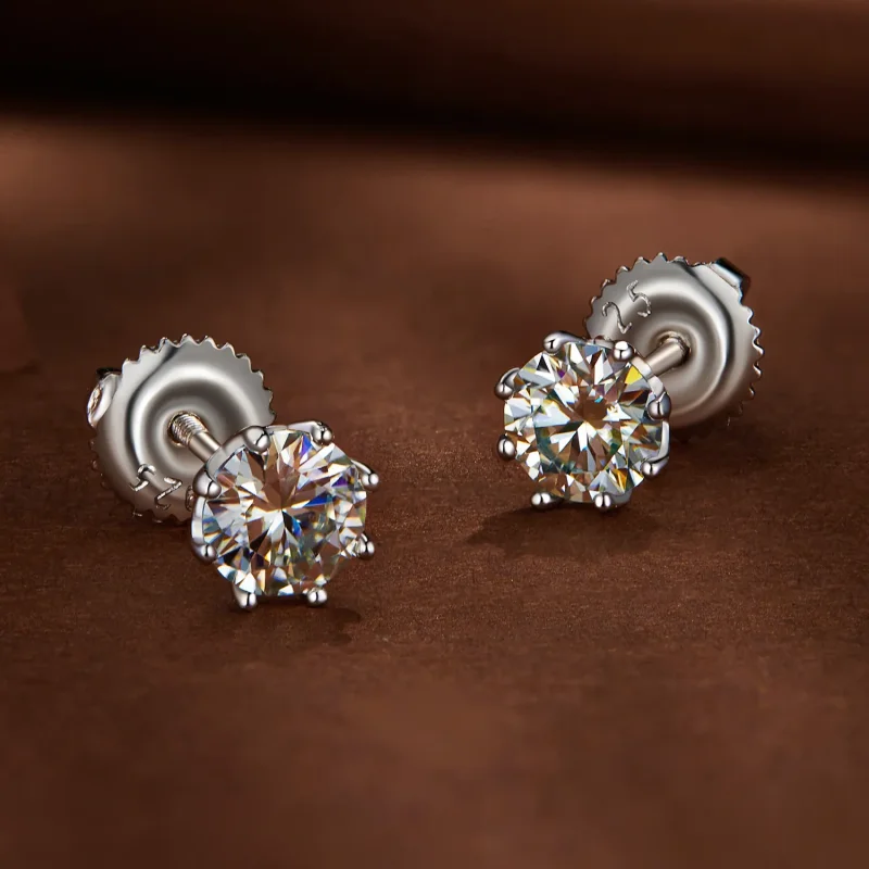 (kép) Pandora stílusú 0,5 karátos Moissanite karikafülbevalók - MSE019-S - Megtekintés 2
