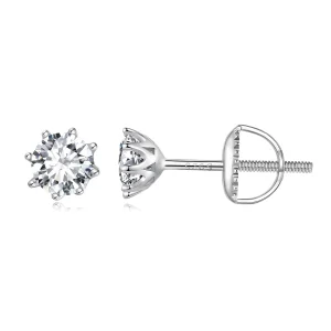 Pandora stílusú 0,5 karátos Moissanite karikafülbevalók - MSE019-S (kép) Pandora stílusú 0,5 karátos Moissanite karikafülbevalók - MSE019-S