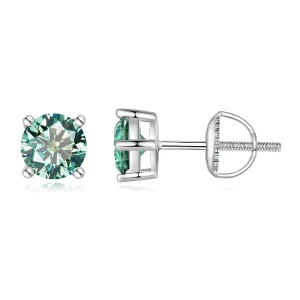 Pandora stílusú 0,5 karátos négyszögletes foglalatú moissanite fülbevalók - MSE003-CFS (kép) Pandora stílusú 0,5 karátos négyszögletes foglalatú moissanite fülbevalók - MSE003-CFS