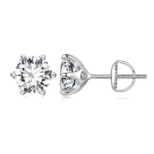 Pandora stílusú 2 karátos Moissanite gyöngyfülbevalók - MSE021-L (kép) Pandora stílusú 2 karátos Moissanite gyöngyfülbevalók - MSE021-L