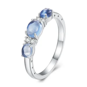 Pandora stílusú 3 köves gyűrű - BSR427 (kép) Pandora stílusú 3 köves gyűrű - BSR427