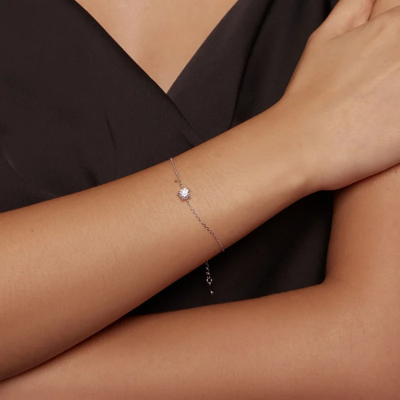 (kép) Pandora stílusú csillogó moissanite karkötő - MSB001 - Megtekintés 7