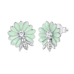 Pandora stílusú Daisy méh fülbevaló - SCE1598 (kép) Pandora stílusú Daisy méh fülbevaló - SCE1598