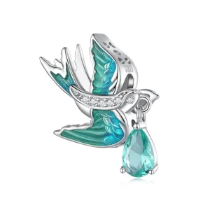 Pandora stílusú fecske charm - BSC865 (kép) Pandora stílusú fecske charm - BSC865