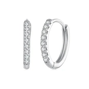 (kép) Pandora stílusú, finom moissanite fülbevaló gyűrűk - MSE022