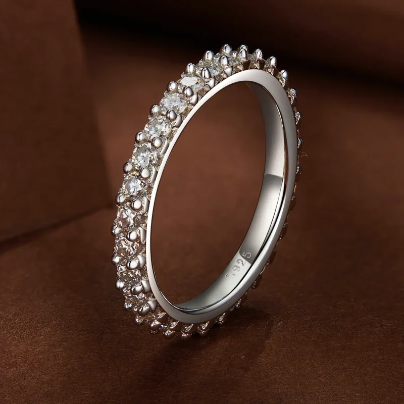 (kép) Pandora stílusú, finom moissanite gyémánt gyűrű - MSR028 - Megtekintés 2
