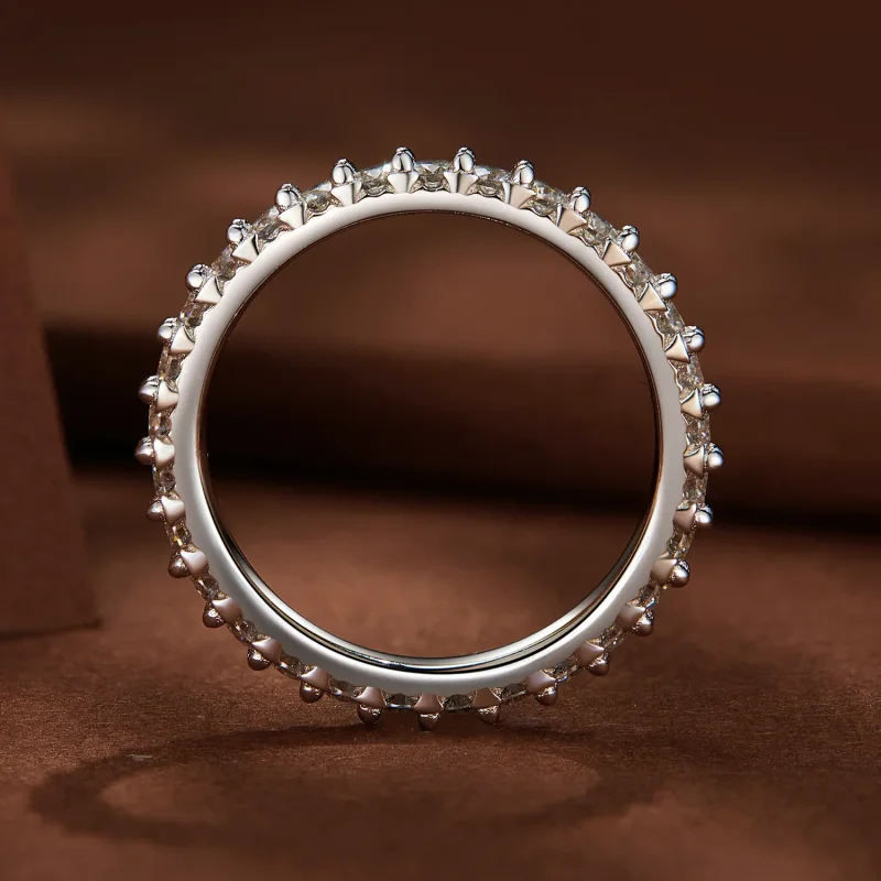(kép) Pandora stílusú, finom moissanite gyémánt gyűrű - MSR028 - Megtekintés 4