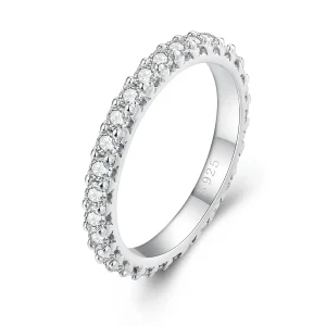 Pandora stílusú, finom moissanite gyémánt gyűrű - MSR028 (kép) Pandora stílusú, finom moissanite gyémánt gyűrű - MSR028