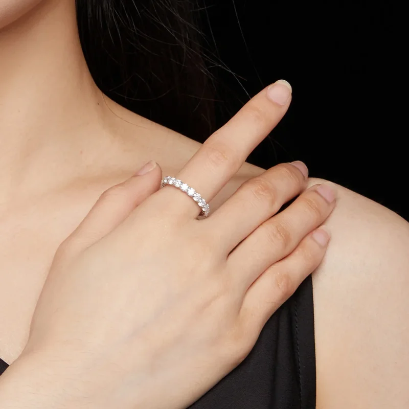 (kép) Pandora stílusú Finom Moissanite Gyűrű - MSR029 - Megtekintés 5