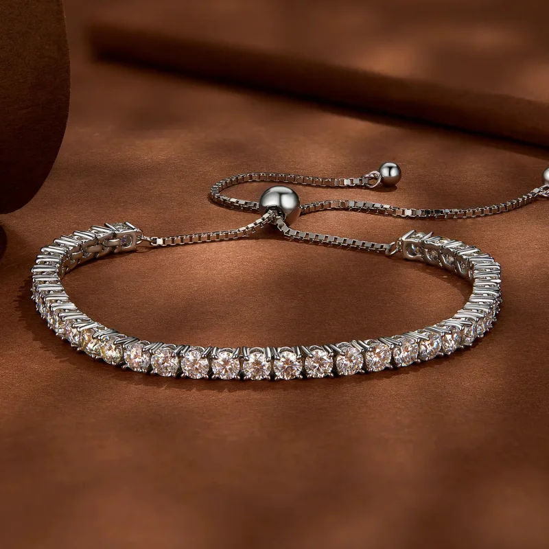 (kép) Pandora stílusú, finom moissanite karkötő - MSB005 - Megtekintés 2